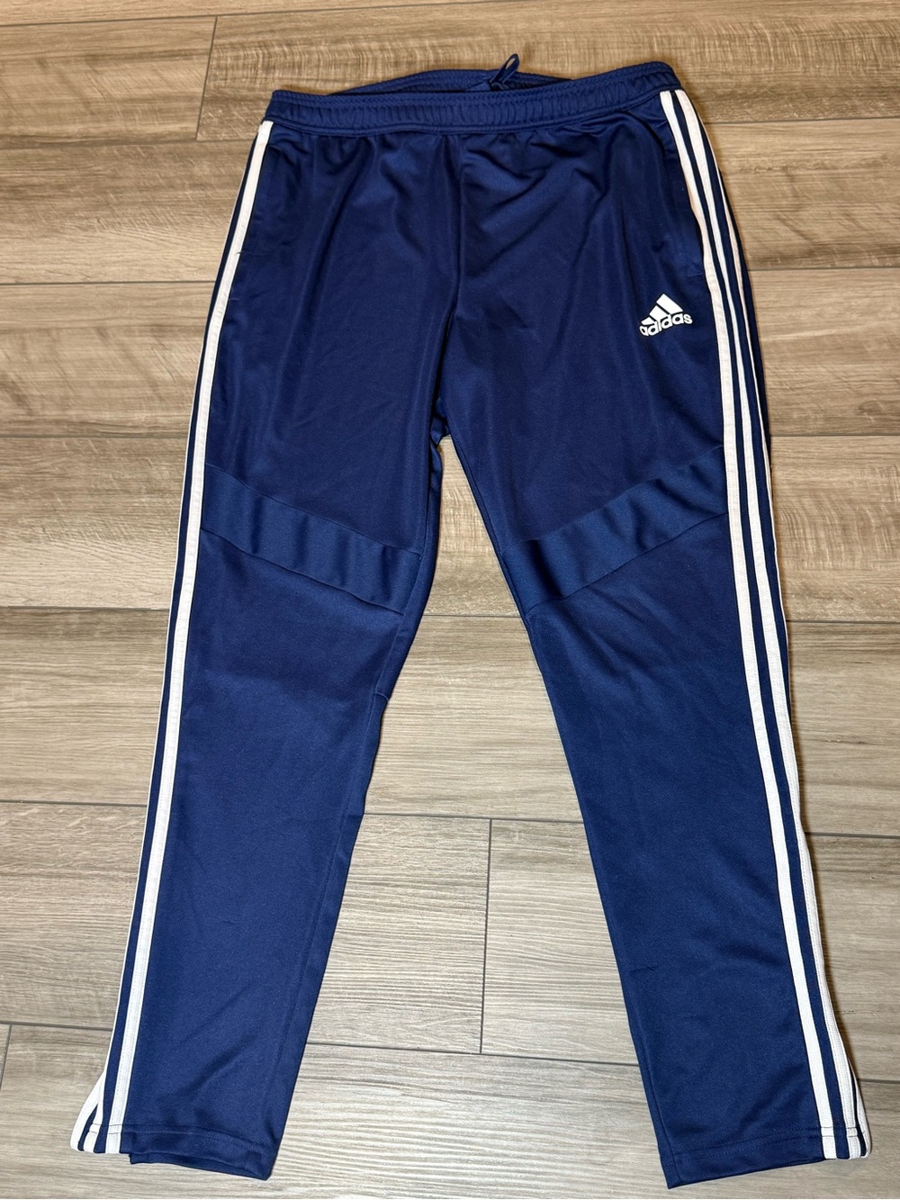 adidas Navy Blue Jogger Pants with White Stripes